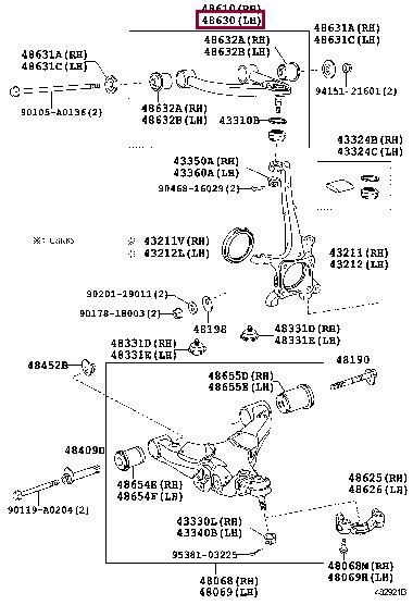 Toyota 48630-0C011 Track Control Arm 486300C011 486300C011 Toyota Track Control Arm