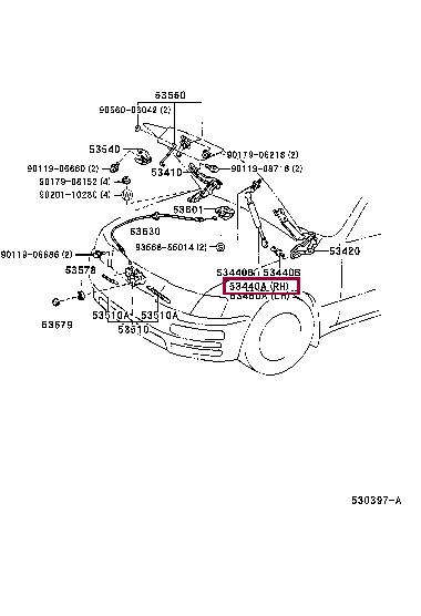 5344059035 Toyota Hood shock absorber