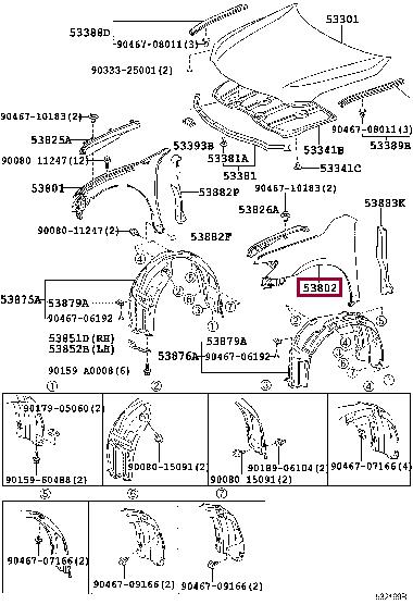 Buy Toyota 53802-06120 at a low price in United Arab Emirates!
