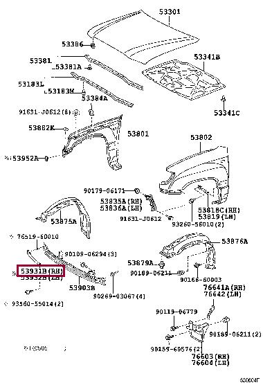 5390360080 Toyota Auto part