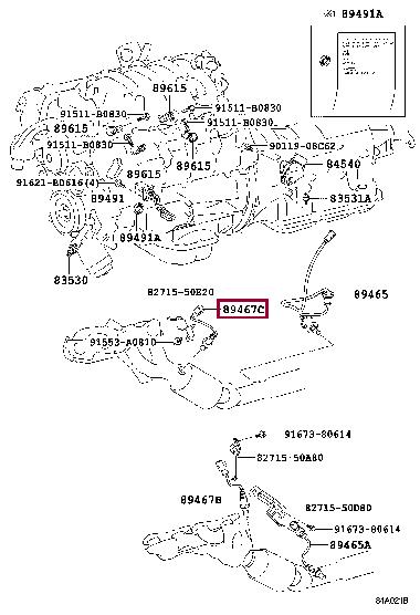 Toyota 89467-50040 Lambda sensor 8946750040