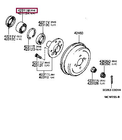 Toyota 90369-38018 Wheel bearing kit 9036938018