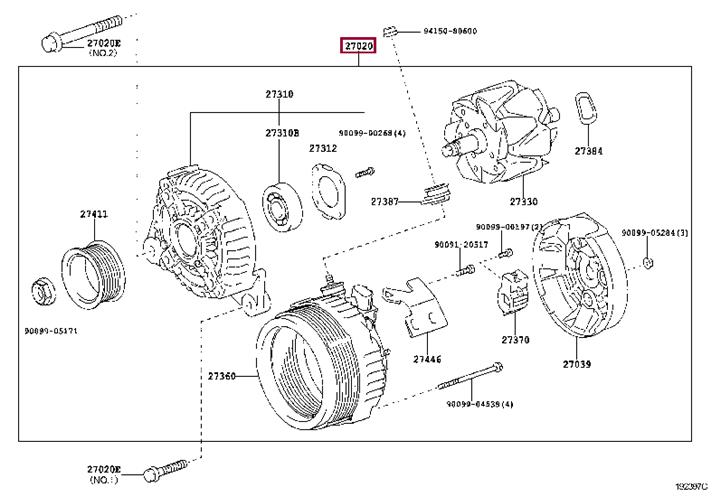 Toyota 27060-28330 Alternator 2706028330 2706028330 Toyota Alternator