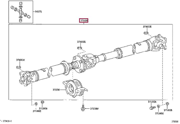 371000K030 Toyota Propeller shaft