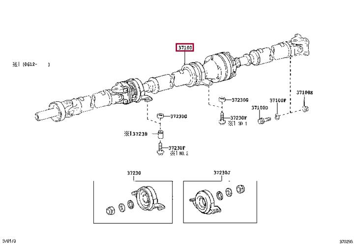 3710045010 Toyota Propeller shaft