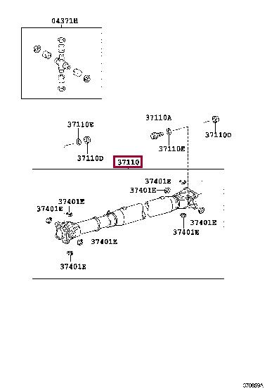Toyota 37110-60B00 Propeller shaft 3711060B00 3711060B00 Toyota Propeller shaft