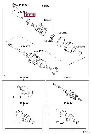Oil seal Toyota 41336-35020