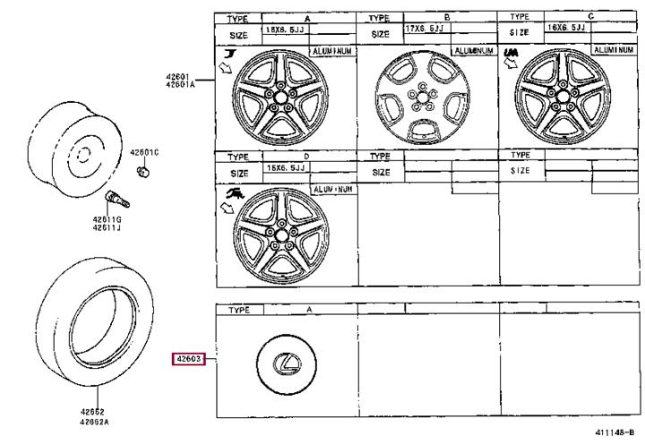 Buy Toyota 42603-24250 at a low price in United Arab Emirates!