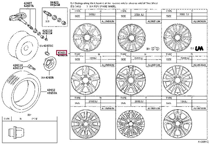 Toyota 4261A-60010 Wheel Steel Rim 4261A60010