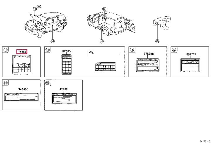 4266160161 Toyota Label