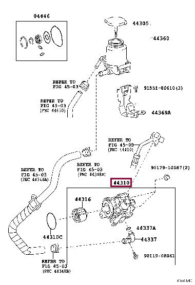 Toyota 44310-60550 Hydraulic Pump, steering system 4431060550