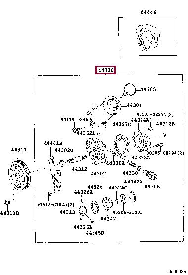 Toyota 44320-60270 Hydraulic Pump, steering system 4432060270