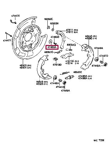 4745633010 Toyota Brake pad fitting kit