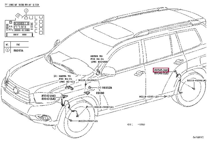 8954548040 Toyota Sensor, wheel