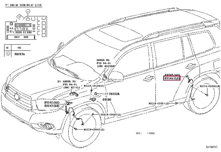 Toyota 89546-48040 Sensor, wheel 8954648040 8954648040 Toyota Sensor, wheel