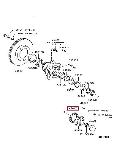 Toyota 43422-60030 Auto part 4342260030