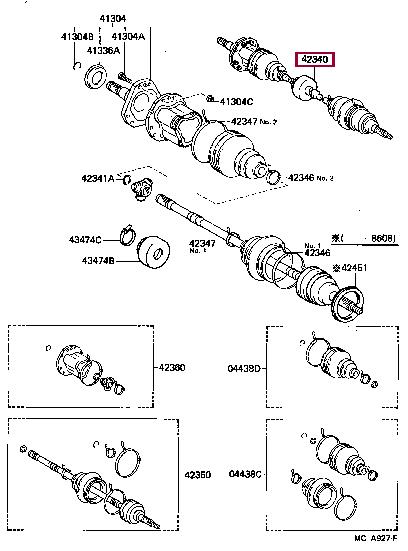 4346019575 Toyota CV joint