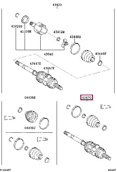 Toyota 43470-8Z006 CV joint 434708Z006 434708Z006 Toyota CV joint