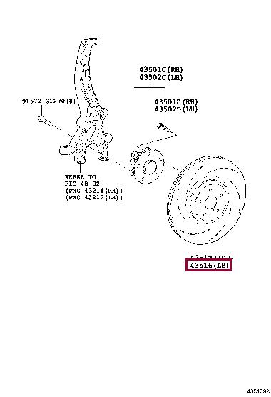 Buy Toyota 43516-0W020 at a low price in United Arab Emirates!
