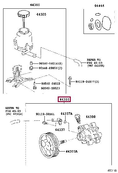 Toyota 44310-60590 Auto part 4431060590 4431060590 Toyota Auto part