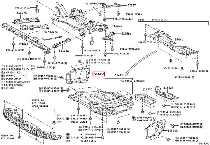 5144302050 Toyota COVER, ENGINE UNDER,