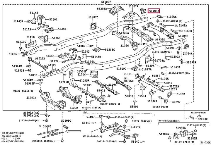 5170560160 Toyota BRACKET SUB-ASSY CA