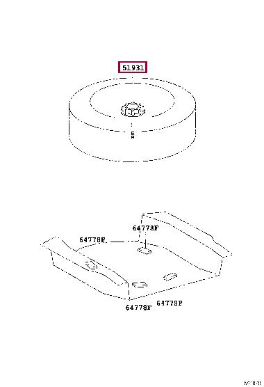 5193120050 Toyota Bracket spare wheel
