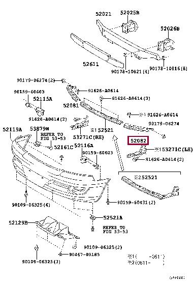 5208260010 Toyota Bracket bumper