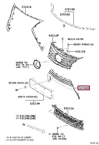 5210253030 Toyota Trim bumper
