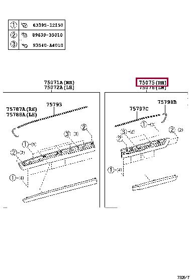 7507560100C1 Toyota Molding
