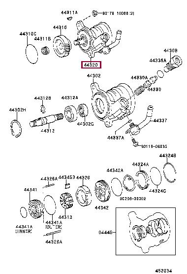Toyota 44320-60181 Hydraulic Pump, steering system 4432060181