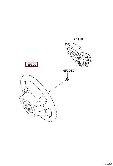 451000D140B1 Toyota LENKRAD-KOMPLETT-