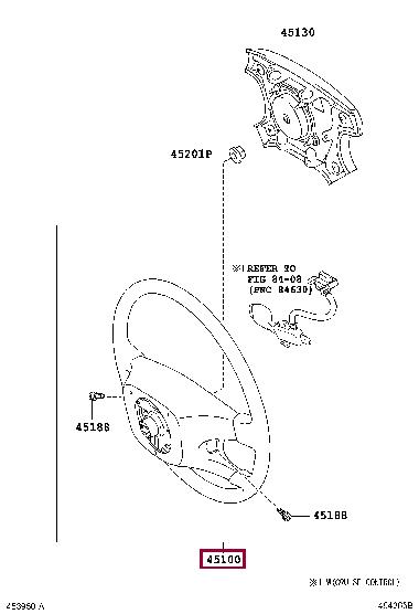 451000K310B0 Toyota Steering Wheel