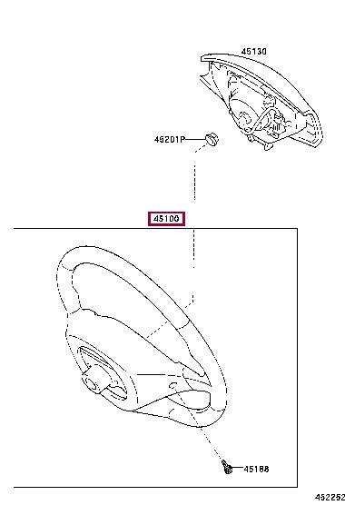 4510042210C0 Toyota WHEEL ASSY, STEERING