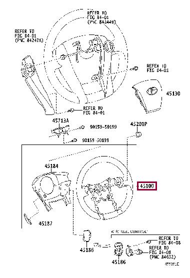 4510047130C0 Toyota WHEEL ASSY, STEERING