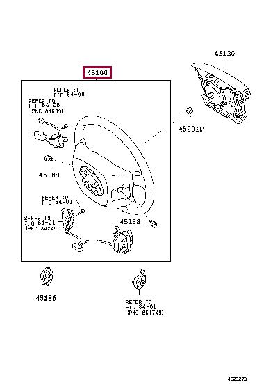 4510050211C1 Toyota Steering Wheel