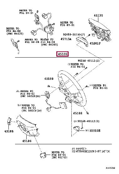 4510050250E0 Toyota Steering Wheel