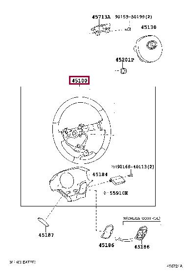 4510076100C4 Toyota Steering Wheel
