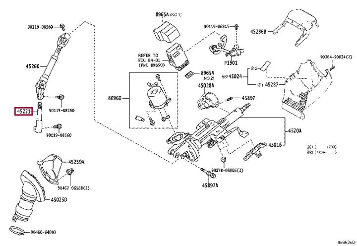 4522142090 Toyota Steering shaft
