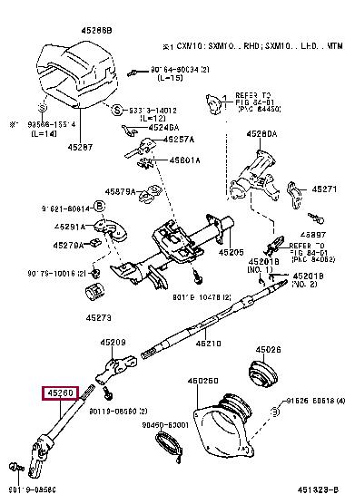 4526044031 Toyota Steering shaft