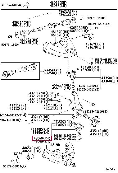 Toyota 48068-35050 Track Control Arm 4806835050