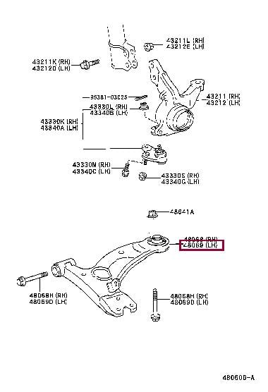 Toyota 48069-32081 Control Arm-/Trailing Arm Bush 4806932081