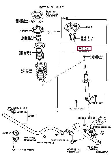 Toyota 48510-80155 Shock absorber assy 4851080155