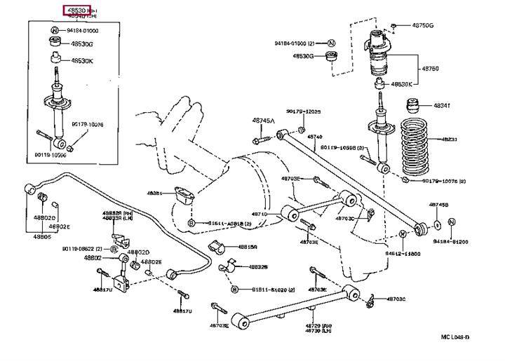 Toyota 48530-19606 Shock absorber 4853019606