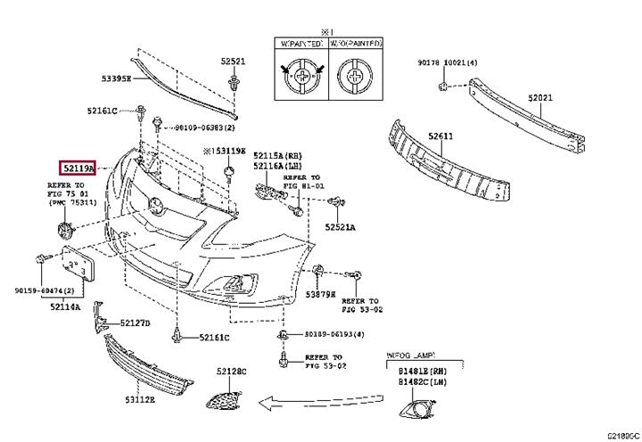 5211912963 Toyota Front bumper