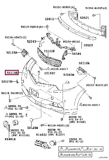 5211928956 Toyota Front bumper
