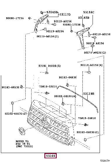 Buy Toyota 53100-0C190 at a low price in United Arab Emirates!