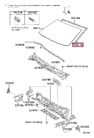 Toyota 56117-53020 Auto part 5611753020