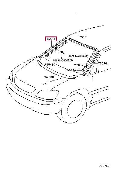 7553348030 Toyota Auto part