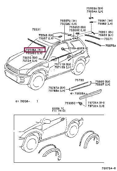7554842011 Toyota Auto part